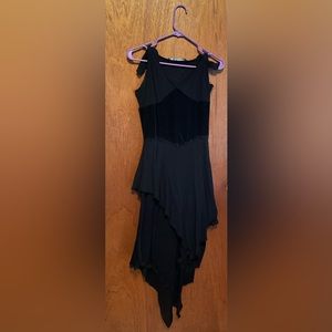 Long goth black dress. Brand: Lip Service. Circa 2005